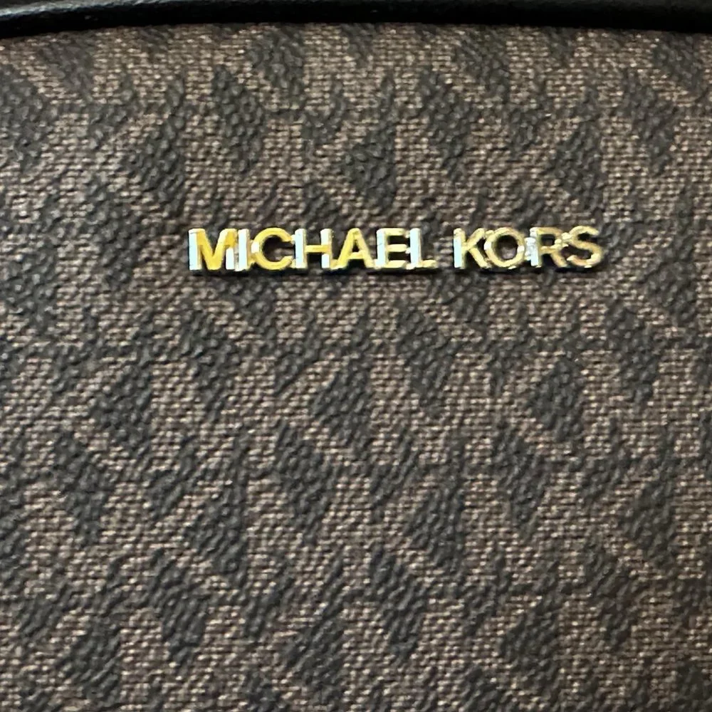 Michael Kors Cooper Sling Pack Backpack MK Signature Brown Black - Picture 7 of 10